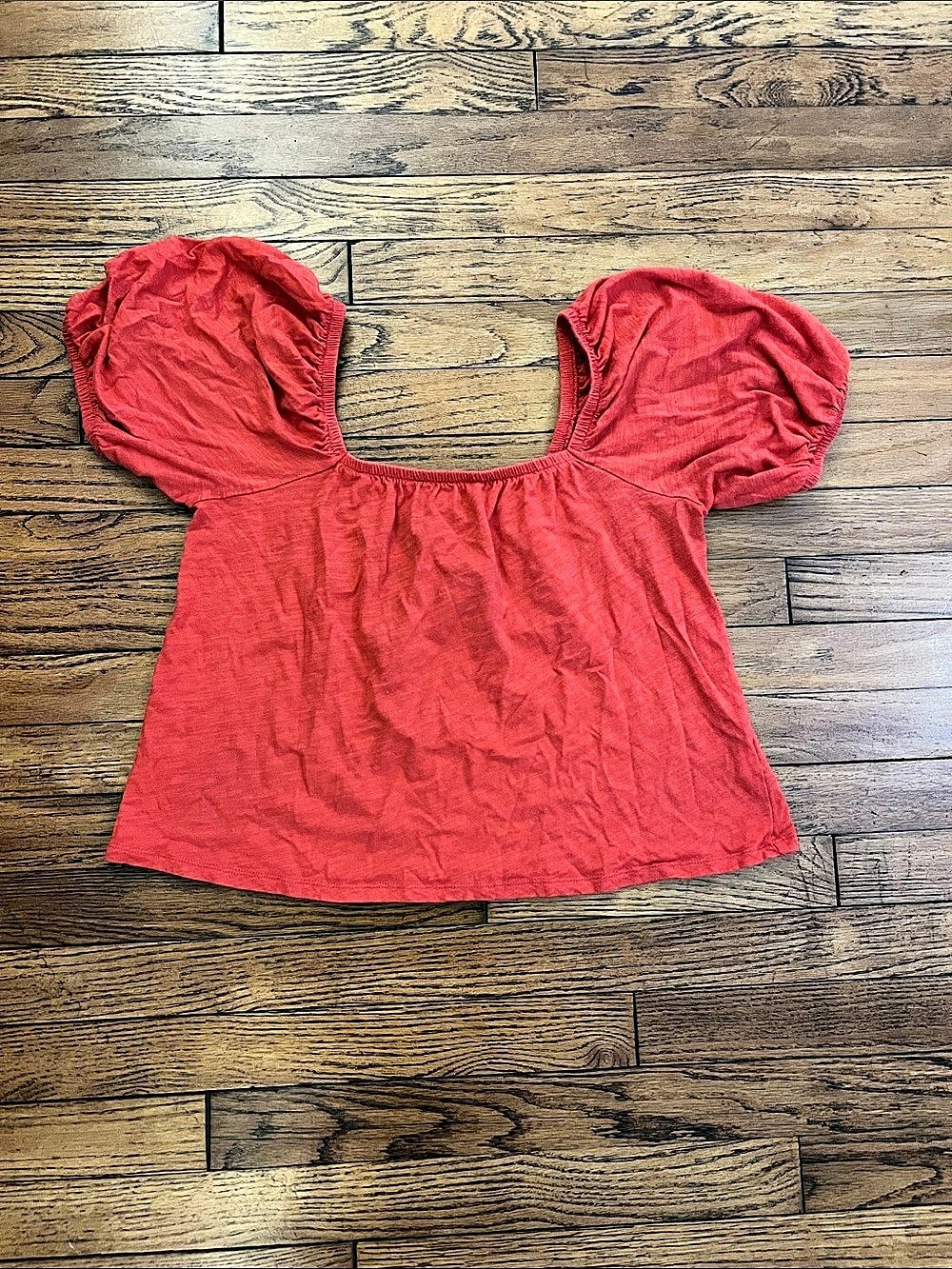 Old Navy Women's Puff Sleeve Top in Red, Medium